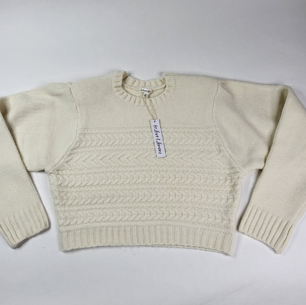 For Love & Lemons Ivory Dominique Sweater sz 2X - Picture 2 of 5